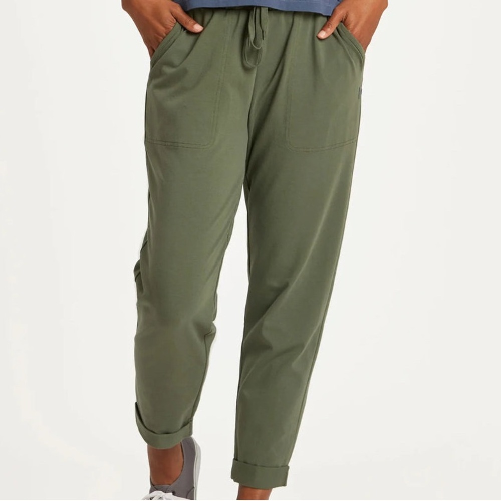 Life Is Good Crusher-Flex Pant Womens Size Small Dark Moss Green Cotton Jogger